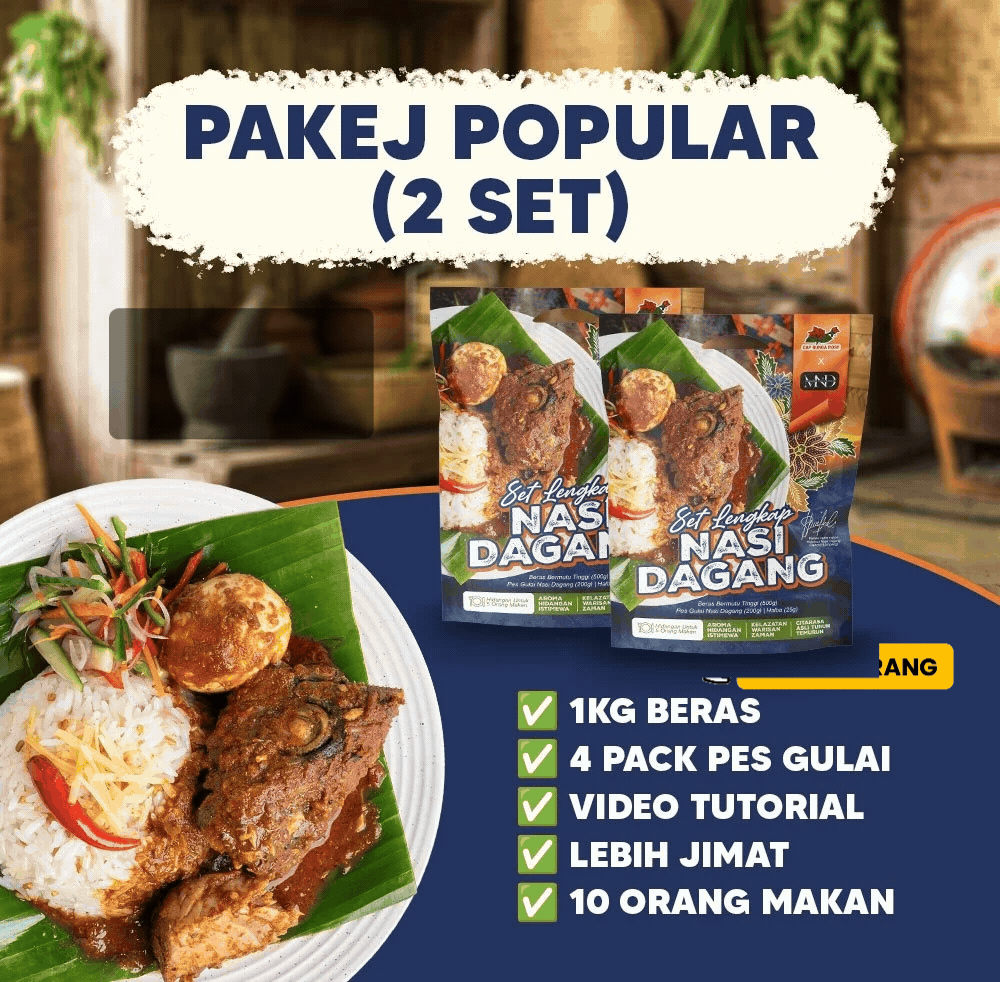 Set Lengkap Nasi Dagang Cap Bunga Rose 500g