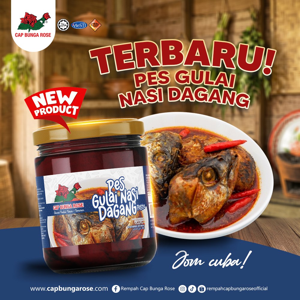 Pes Gulai Nasi Dagang Cap Bunga Rose 200gm